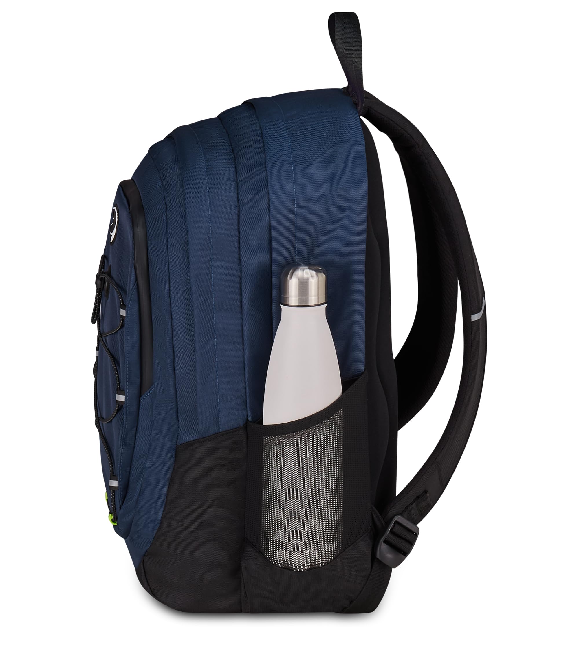 Seven Zaino Scuola TECH LINE, Doppio Scomparto, Blu, 30 L, Multifunzione, Tasca con organizer, Tasca porta borraccia, Scomparto porta pc, Scuola media e superiore, Bambini, Ragazzi