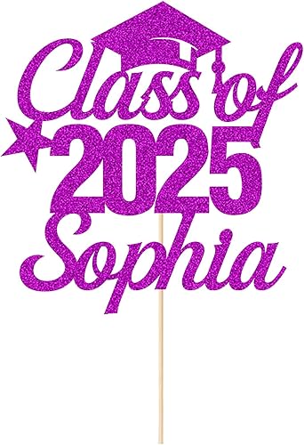 Miniatura 10 de Decoración personalizada para tartas de graduación de clase de 2023, regalos de graduación, felicitaciones, decoración para tartas, decoración de