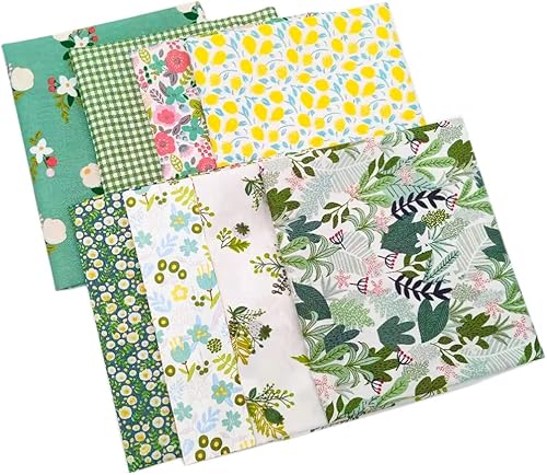 Miniatura 3 de Fat Quarters - Paquete de 8 piezas de 100% algodón de 20 x 20 pulgadas (19.7 x 19.7 in), precortadas, para bricolaje, patchwork, costura, acolchado,