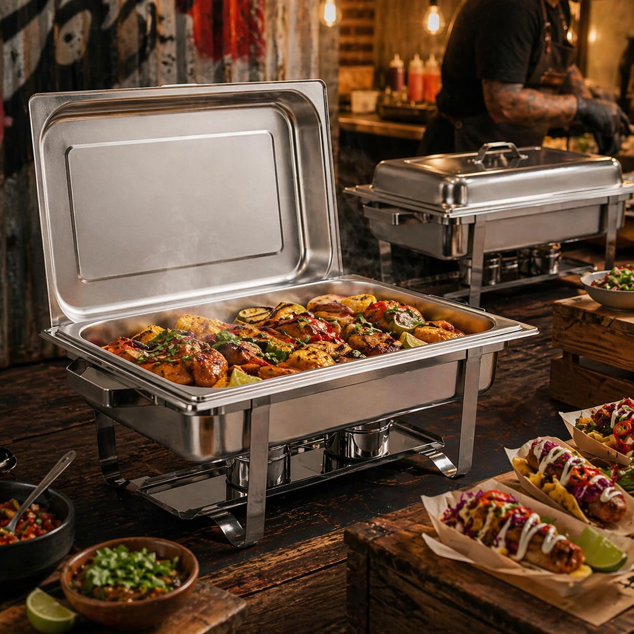 ZORRO Chafing Dish Starter Set Inkl. Behälter | 15-Teilig | 590x357x292mm