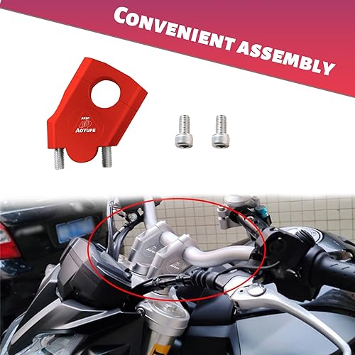 Miniatura 3 de Abrazadera elevadora de manillar, 2 piezas de 1.18 pulgadas de altura que proporcionan una posición de asiento adecuada para ti, elevador de