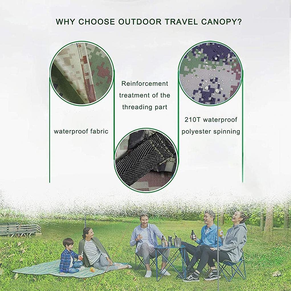 Telo da Esterno Impermeabile, Tendalino Parasole da Campeggio, Tappetino da Picnic Resistente All'umidità Tenda Multifunzione Amaca Telo Antipioggia con Borsa per Il Trasporto, C