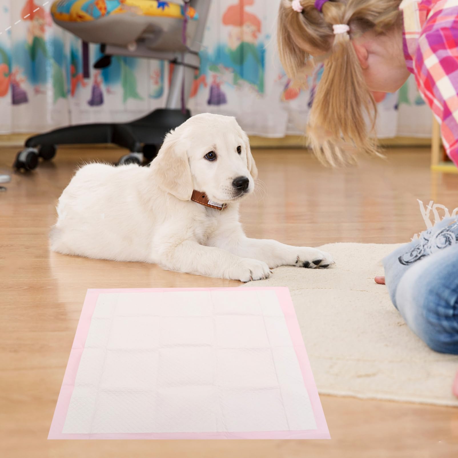 TOYANDONA 40 Piezas Empapadores Desechables para Perros y Gatos de Entrenamiento Absorbentes y Resistentes para Casa y Color Rosa para Cachorros y Mascotas Adultas