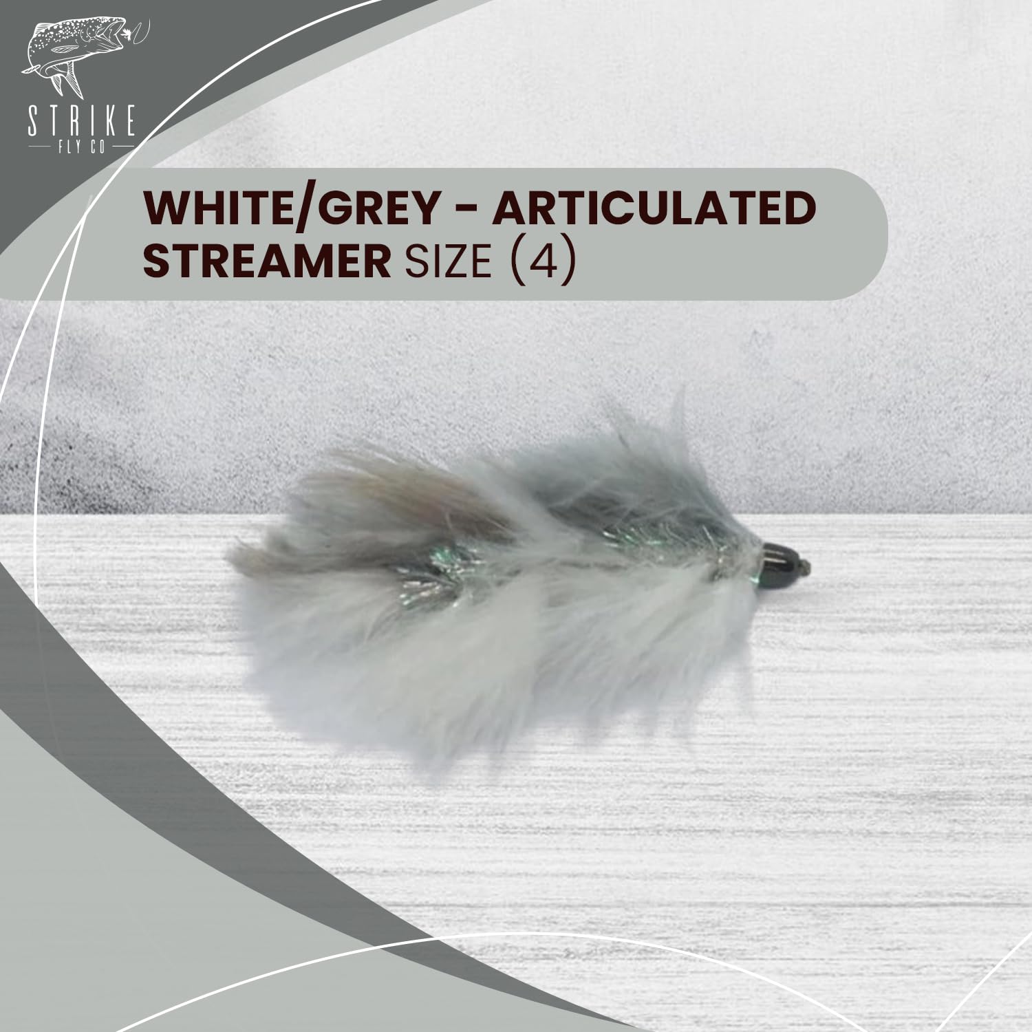 Articulated Barely Legal - White/Grey - Articulated Streamer 6 4