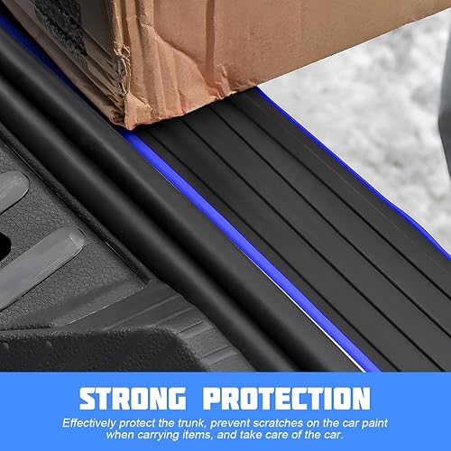 Vista 63 de Protector de parachoques trasero de automóvil, protector de goma antiarañazos para puerta de maletero de entrada, tira de protección antideslizante