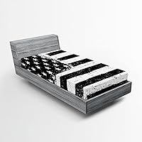 Vista 37 de Ambesonne Sábana bajera africana, estampado abstracto de líneas únicas, funda de cama con bolsillo profundo elástico para mayor comodidad