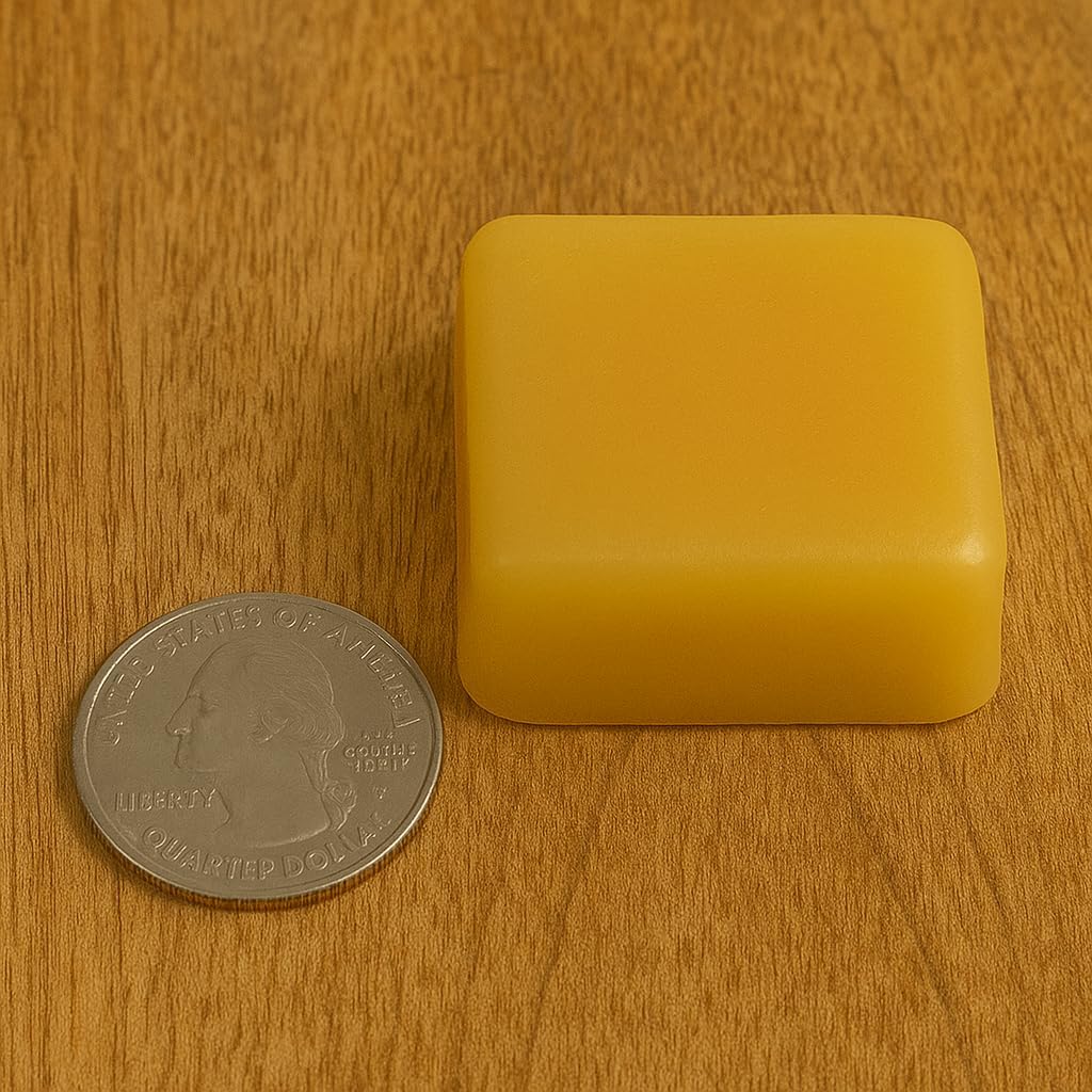 Pure Beeswax Blocks – USA Made, Beekeeper Crafted – Natural Beeswax Bar for Crafting, Woodworking, Lip Balm, Cast Iron Seasoning – Premium Quality, Eco-Friendly, Chemical-Free (6 Pack)