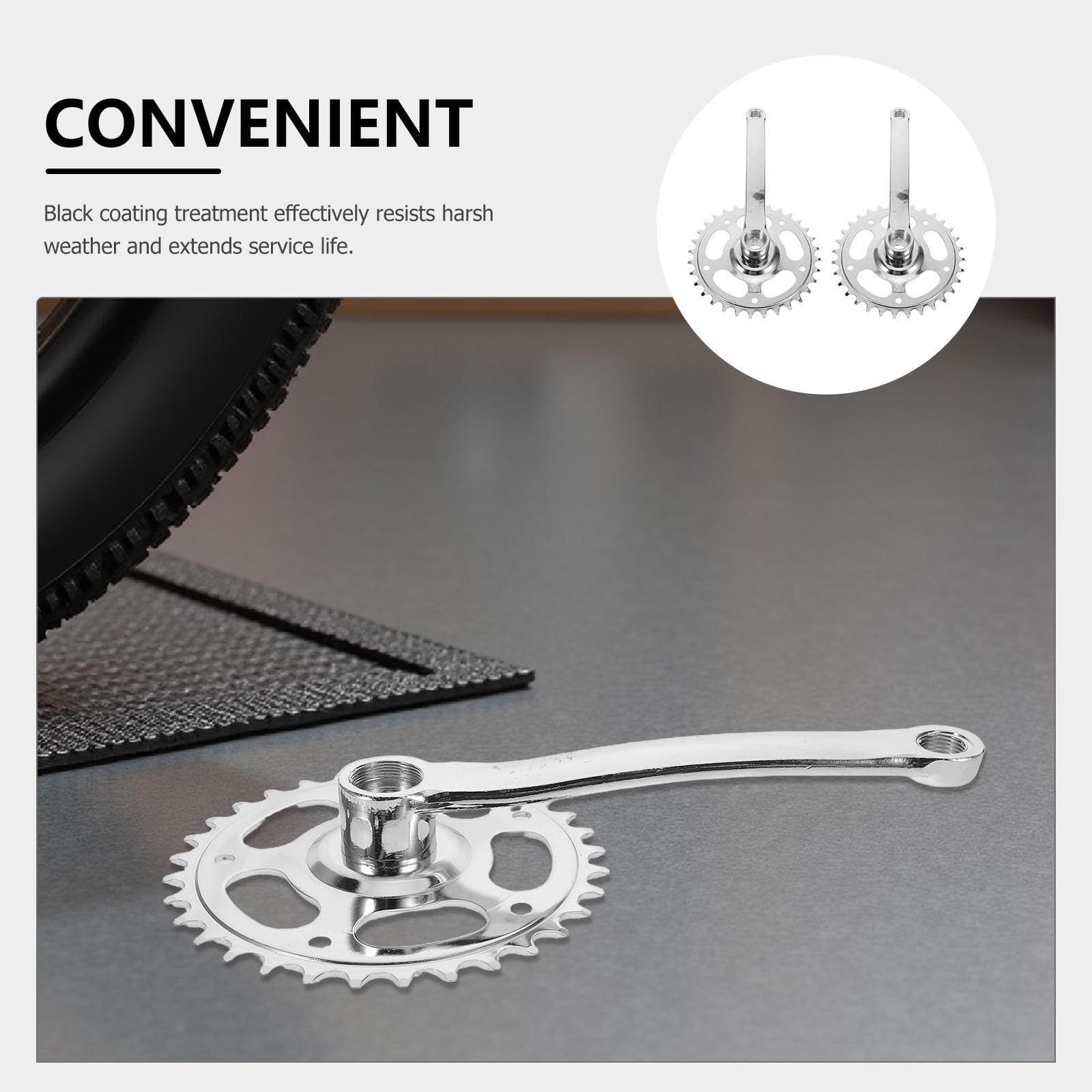 Gatuida 2 Set di guarnitura per Mountain Bike: Set di pedivelle universali per Bicicletta, guarnitura conica Quadrata di Ricambio da 32 Denti per Mountain Bike e Biciclette da Strada