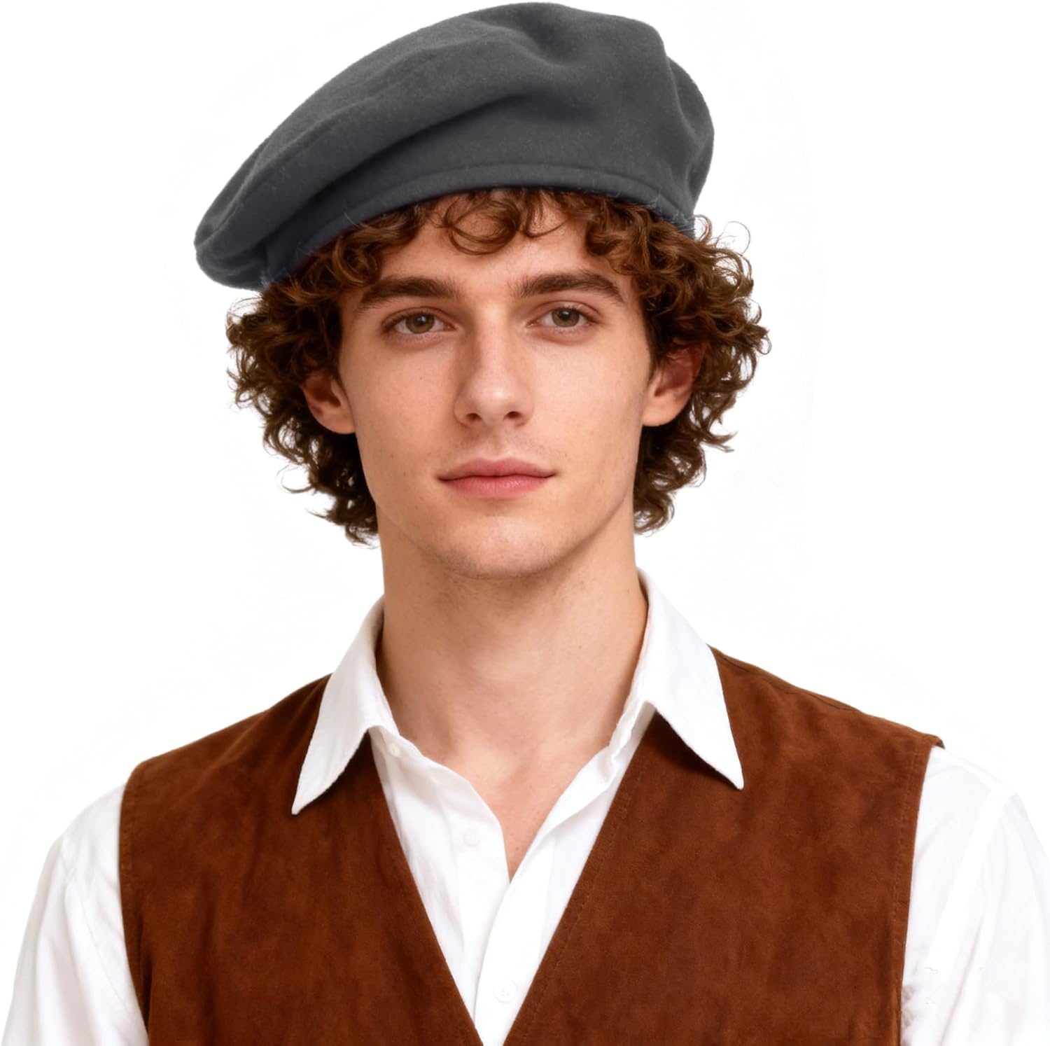 PROCOS Medieval Beret Hat Renaissance Painter Cap Classic Costume Accessories for Men Women