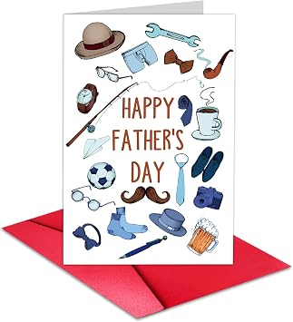 TQDaiker Heartfelt Fathers Day Card, Simple Design Dad Cards, Happy Fathers, Papa Birthday Gift, Envelope Included.