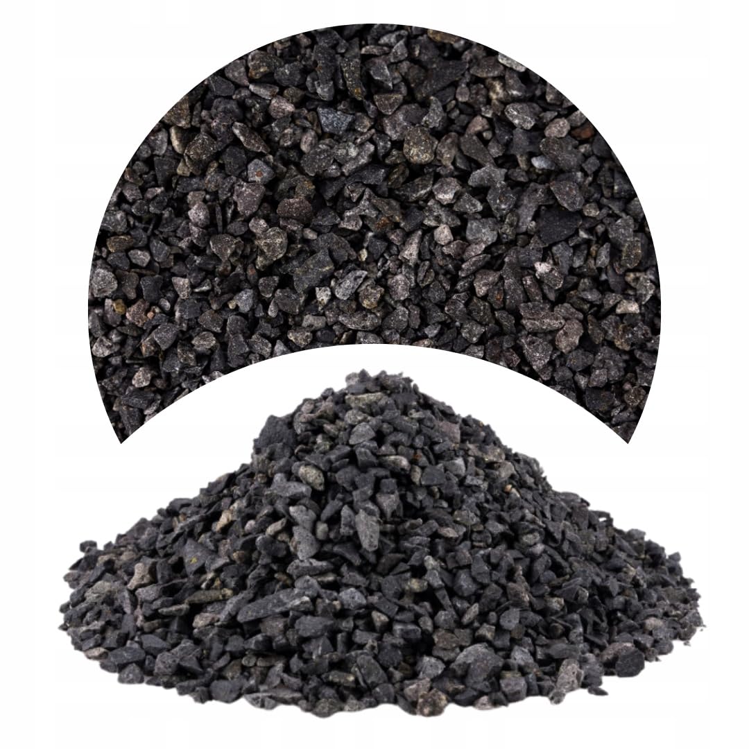 Żwirek do Akwarium Dekoracja Akwarium Żwirek Akwarium Czarny 3-5mm 8kg