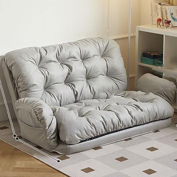 Folding Sofa Bed Convertible Sofa Bed with High-Density Support Foam Portable 4 in 1 Fold Out Chair to Floor Lounger Versatile Floor Couch Futon Sofa Bed for Living Room Bedroom