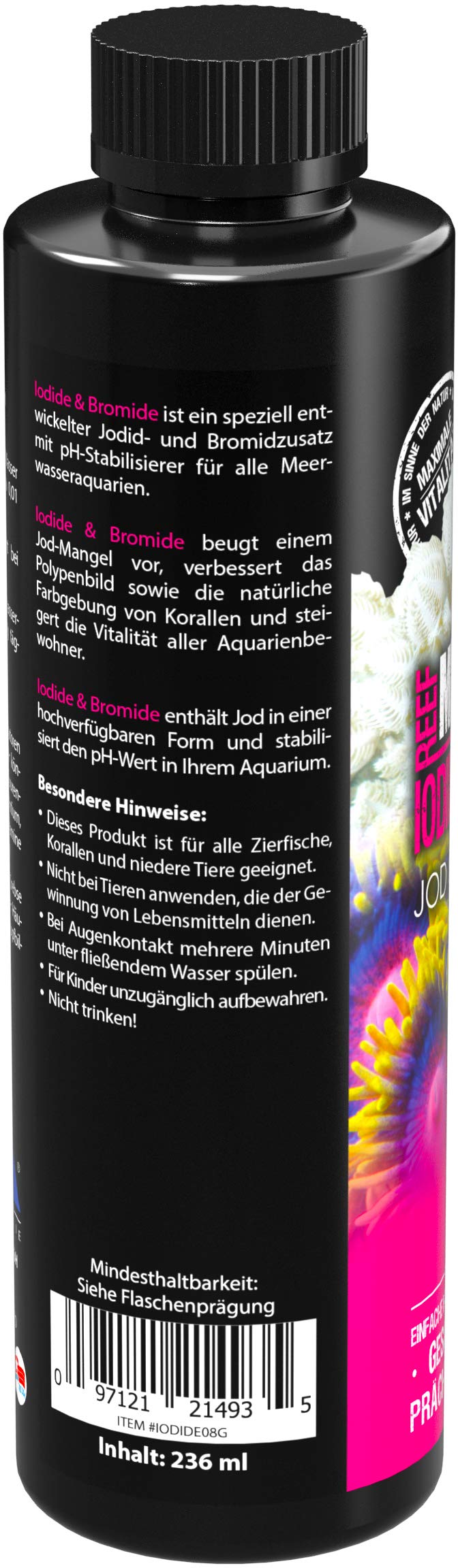MICROBE-LIFT Iodide & Bromide – jod i dodatek bromidowy w jakości premium do każdego akwarium wody morskiej, bardzo wydajny, 236 ml