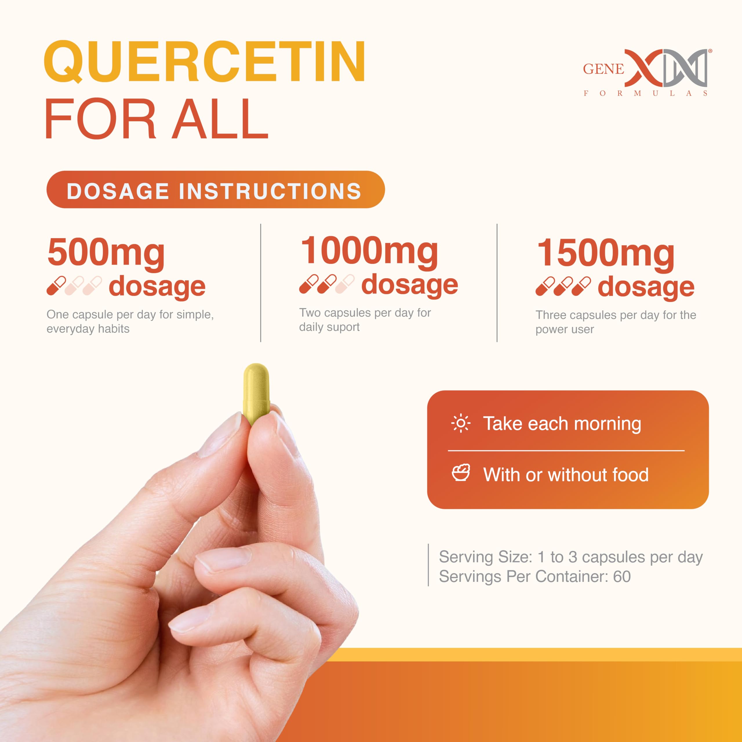Genex Formulas Quercetin 500mg, Immune Support & Cellular Health, 60 Caps — Amazon image 4