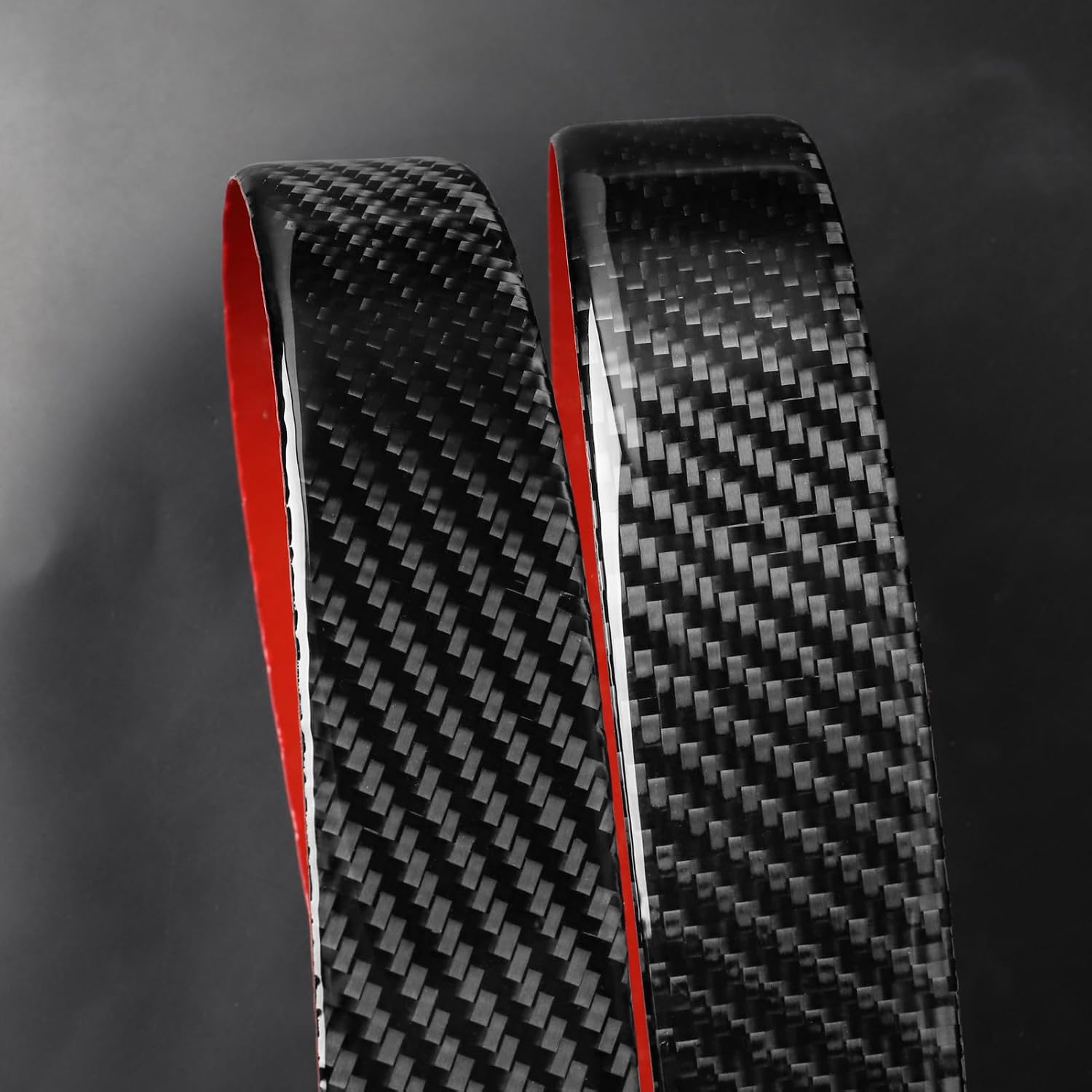 Car Door Panel Decoration Strip Real Sporty Style Carbon Fiber Sticker Compatible with Tesla Model Y 2020 2021 2022 2023 2024 2025 Model 3 2017-2022 Auto Interior Accessories Decals 8pcs Black