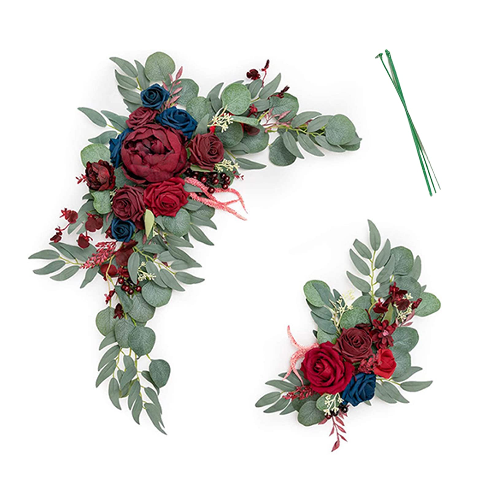 Blanketswarm Wedding Arch Swag Flowers Pack of 2,Artificial Rose Swag Flowers Floral Arrangement Swag for Wedding Ceremony Banquet Home Decor