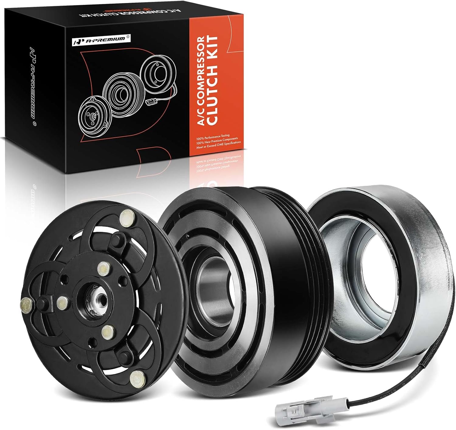A-Premium Air Conditioner AC Compressor Clutch Kit Compatible with Suzuki Grand Vitara 2007 2008 2.7L