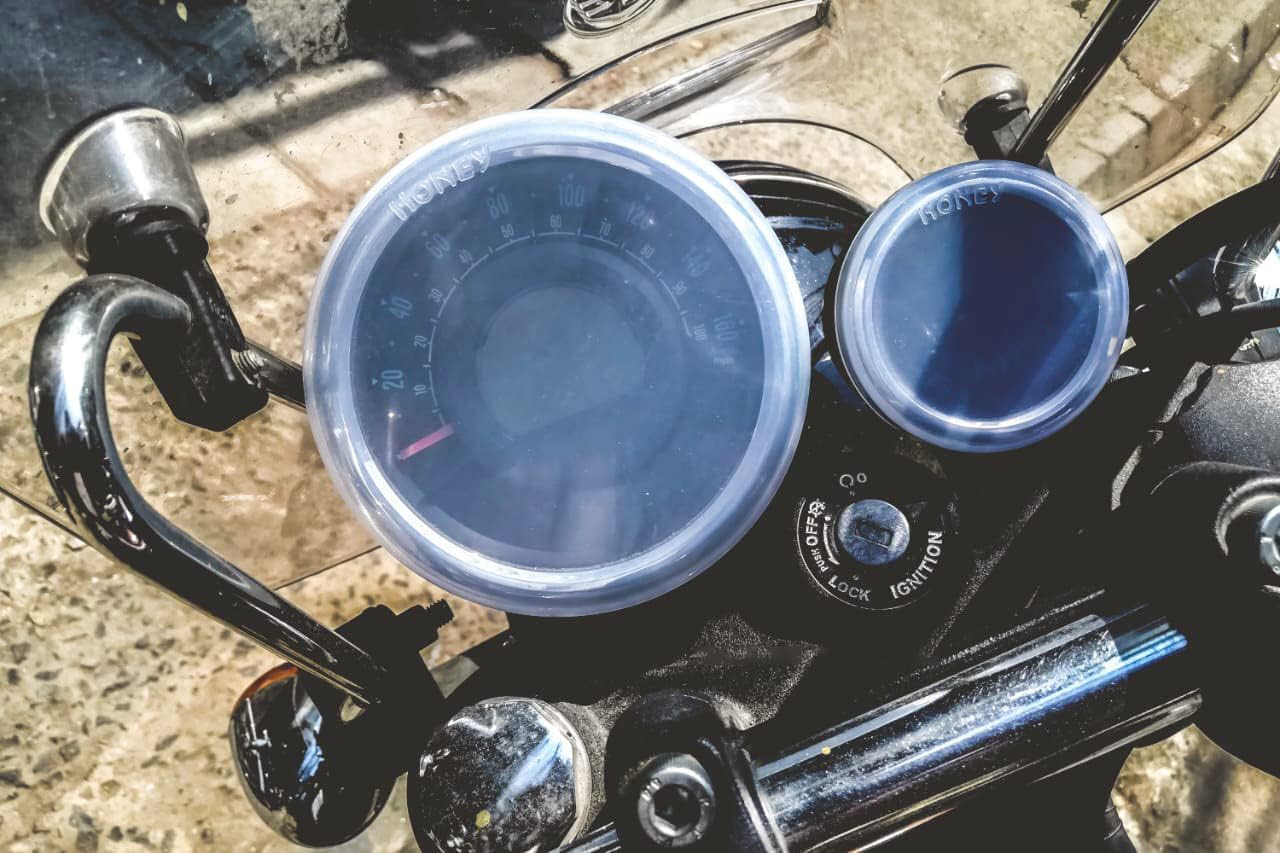 Specially Design waterproof Dashboard Monsoon Kit Screen Protector Speedometer & AMP meter Cover/Cap for RE meteor 350 only