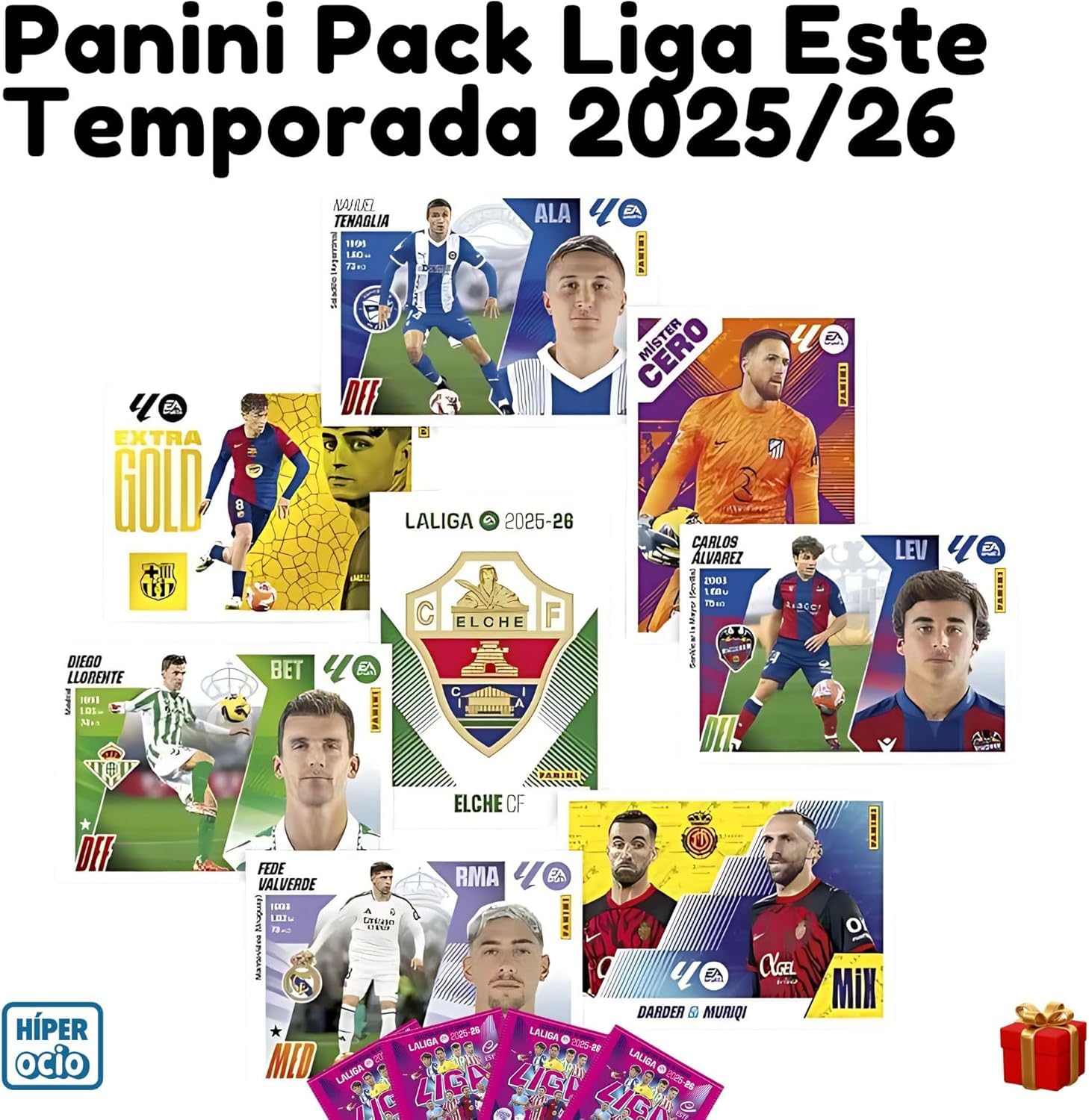 Panini Cromos Liga Este 25/26 - Packs con Diferentes Versiones del Producto y Regalo de Cajita para Cromos Surtidos - Cartas de Futbol (No Adrenalyn ni Eurocopa) (Album+24)