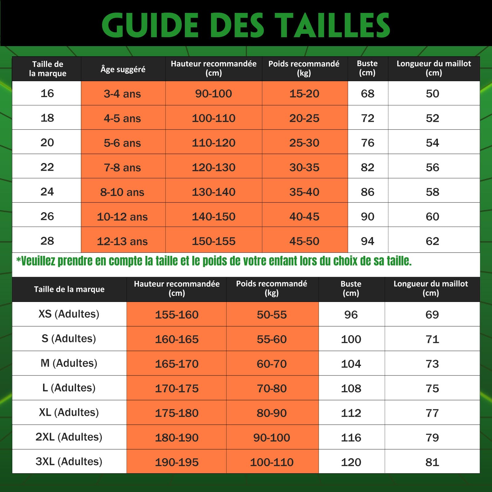 LAIFU Maillot de Foot Enfant Personnalisé Adultes Garçon Fille Uniformes de Football Personnalisés Hommes Femmes Nom Numéro Logo