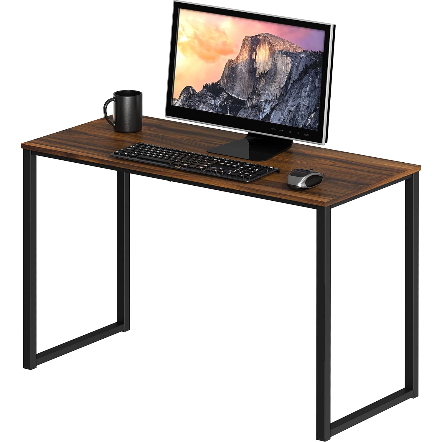 SHW Mission 32-Inch Home Office Computer Desk, 81 x 40 cm, Walnut