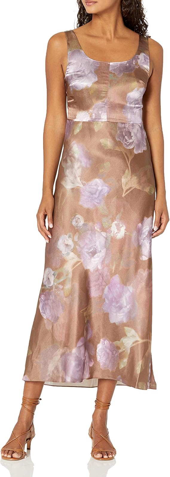 Night Garden Square Neck Slip Dress 