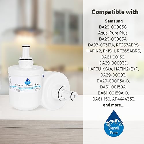 Miniatura 9 de Paquete de 4 filtros de agua de repuesto para refrigerador Samsung DA97-06317A - Compatible con cartucho de filtro de agua para refrigerador Samsung