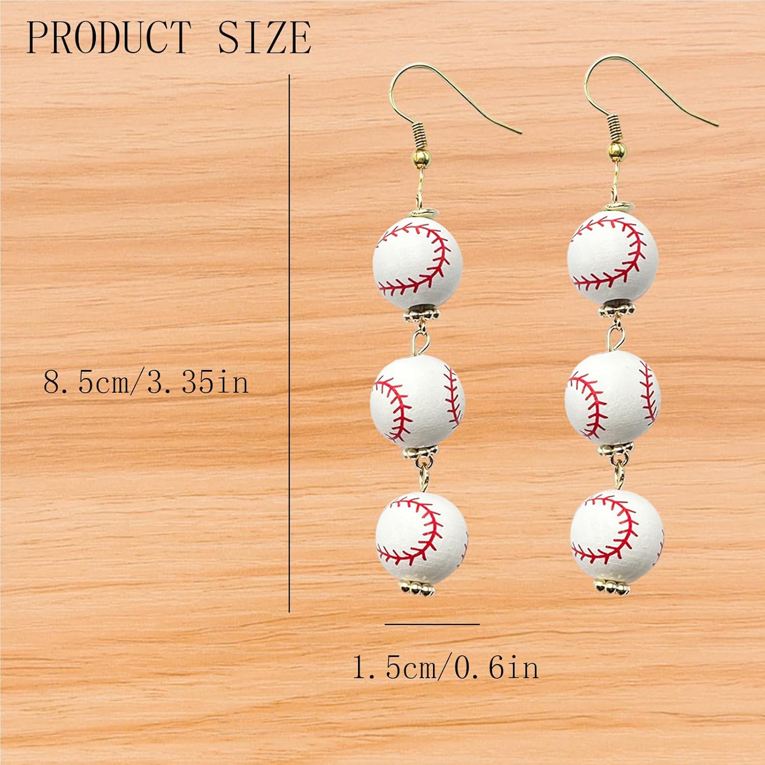 Baseball Earrings Sports Ball Shape Dangle Earrings Baseball Bat Drop Earrings for Women Baseball Fan Jewelry Gifts - Image 2