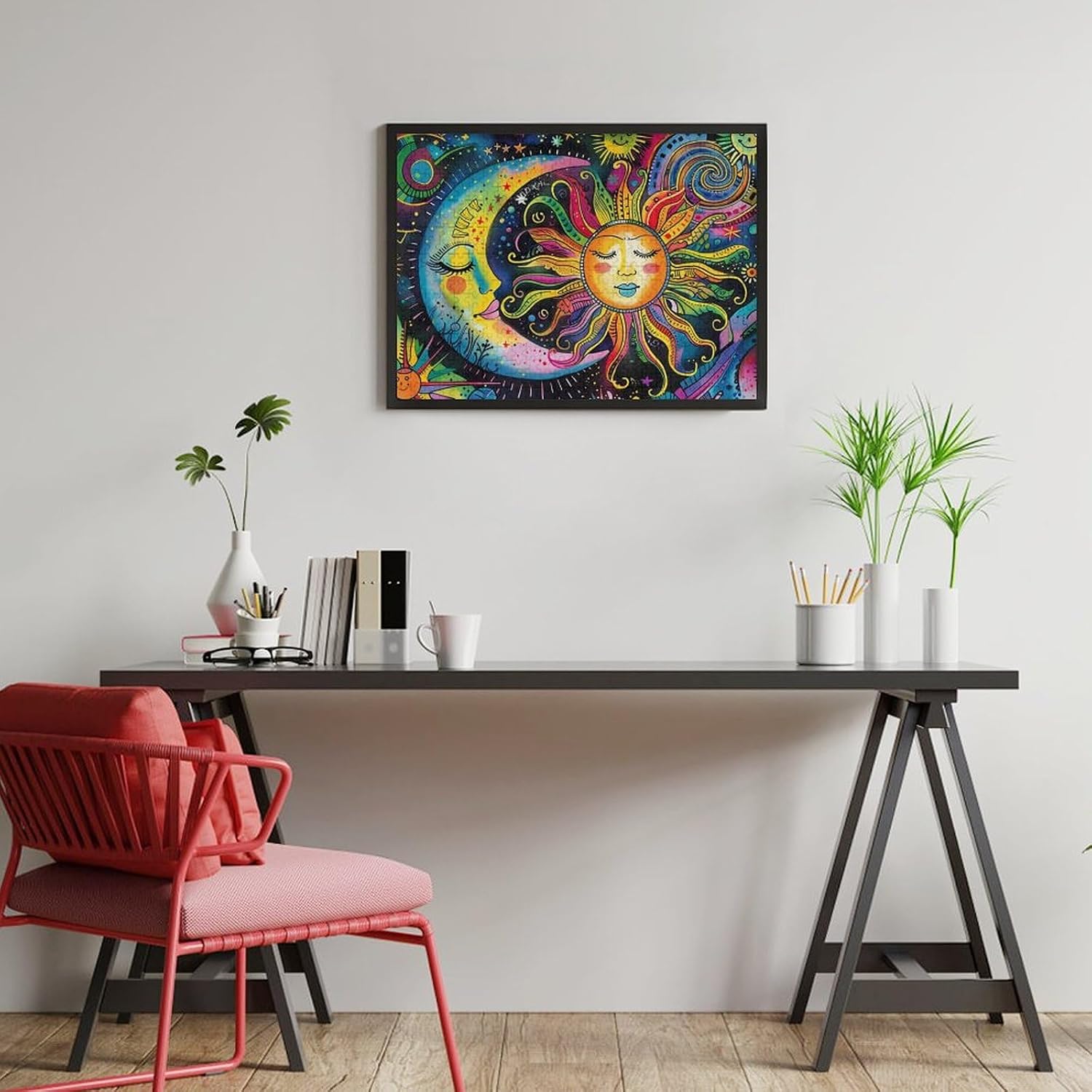 Colorful Sun Moon Stars Jigsaw Puzzles Family Puzzles 500/1000 Piece