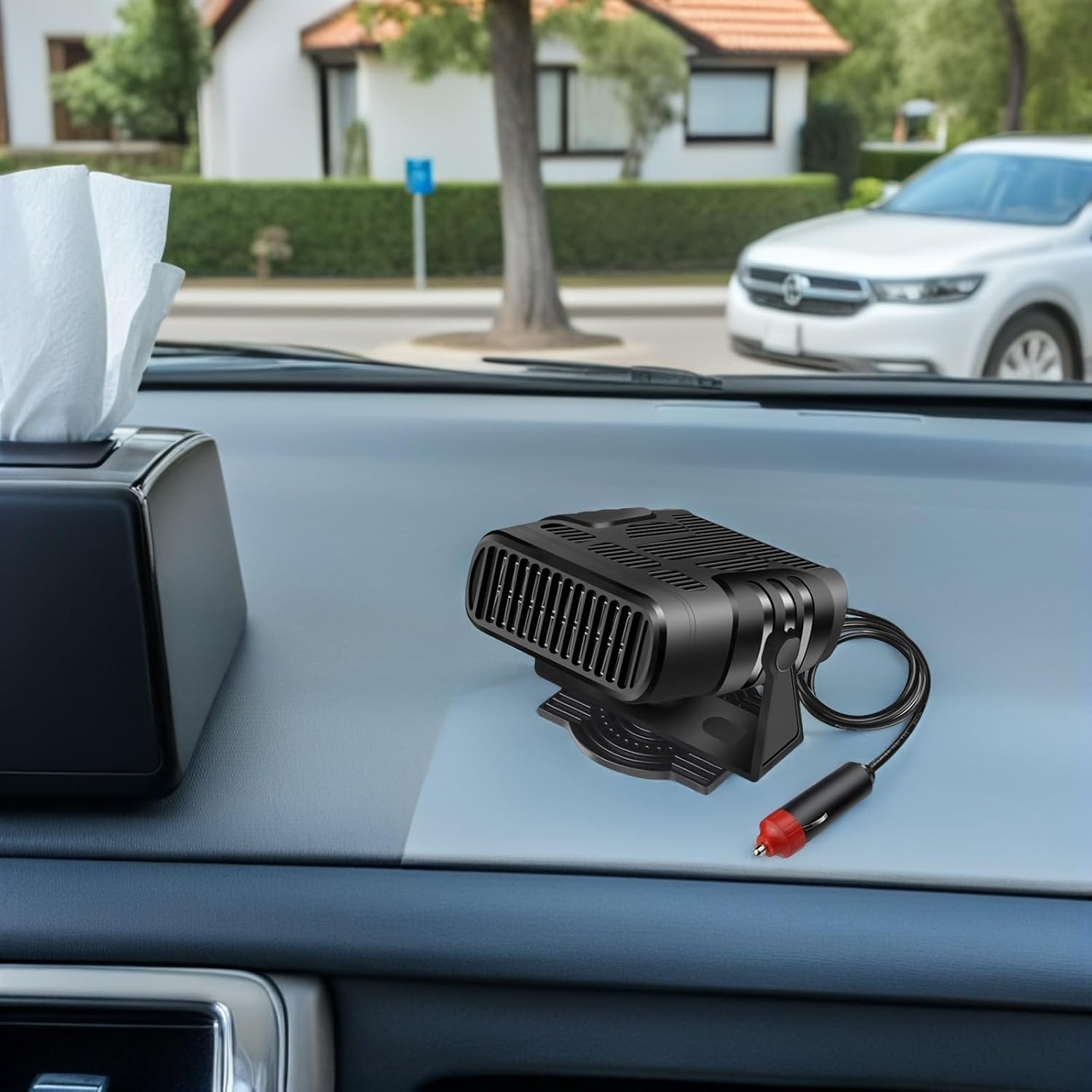 Generic 12v Car Heater Defroster and Demister Portable Abs Material Car Fan Heater with Fast Defrosting and Deicing Function for Vehicle Windscreen and Window