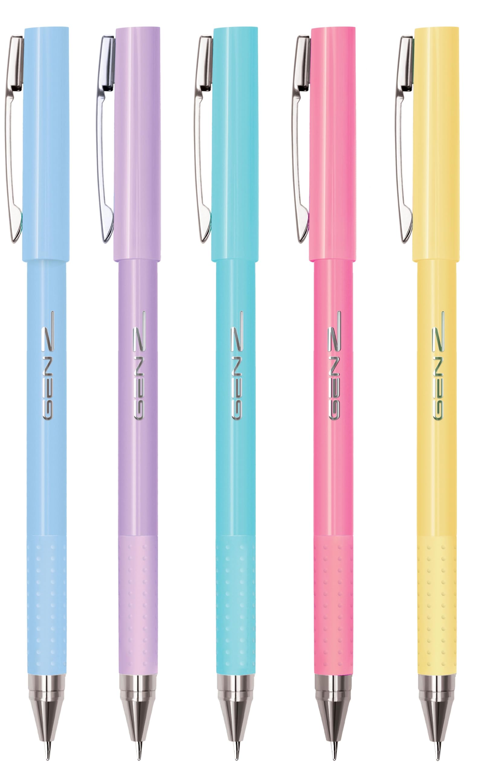 Apsara Genz Ball Pen | Smooth & Long Writing & Comfortable Grip | Attractive Body Colures & Look | Ink Blue- 0.7 MM Tip |Pens use for School & College Students and Professionals | 10 Pcs Pack