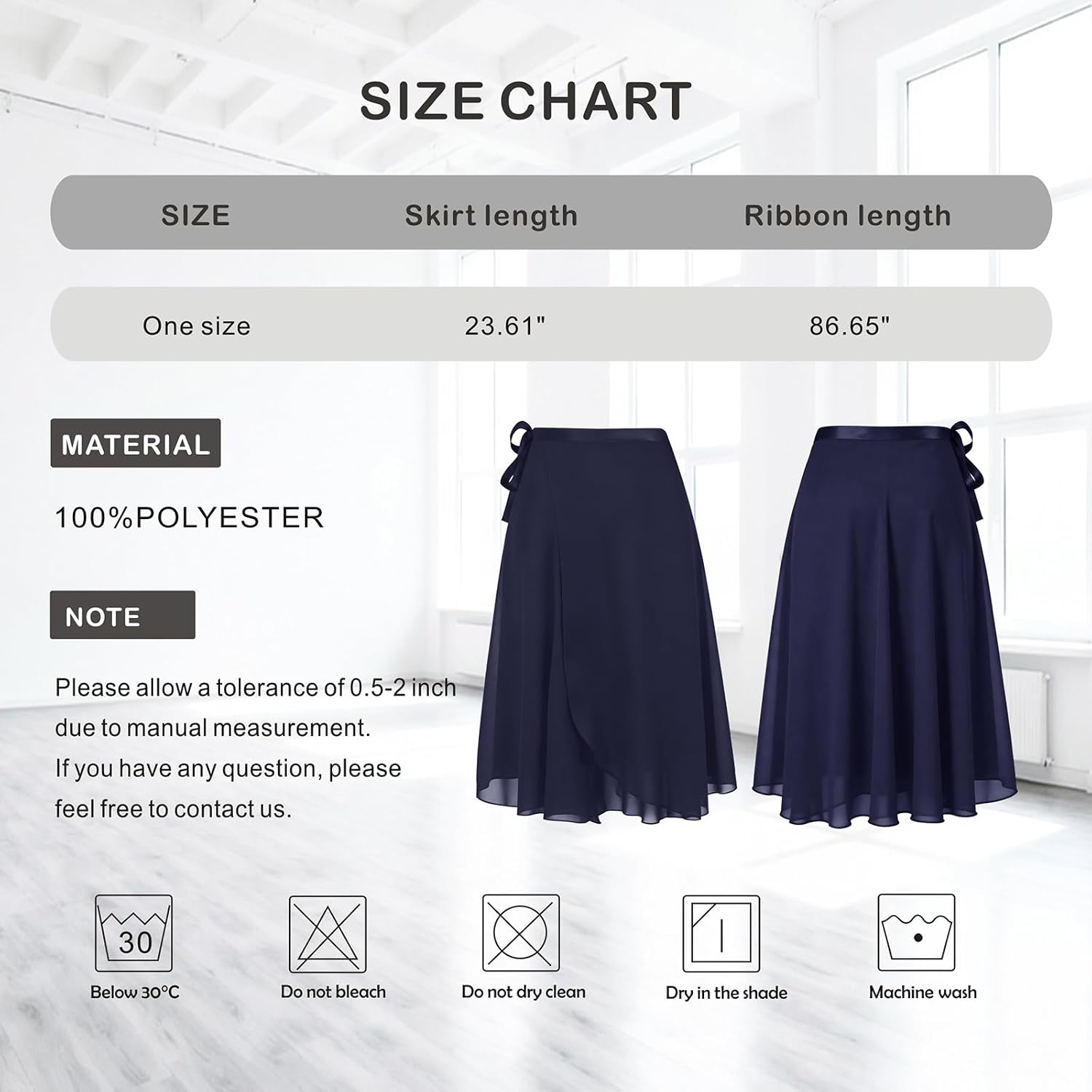 Women Long Chiffon Dance Wrap Skirt, Adjustable Tie Waist Flowy Sheer Ballet Skirt for Lyrical Modern Performance