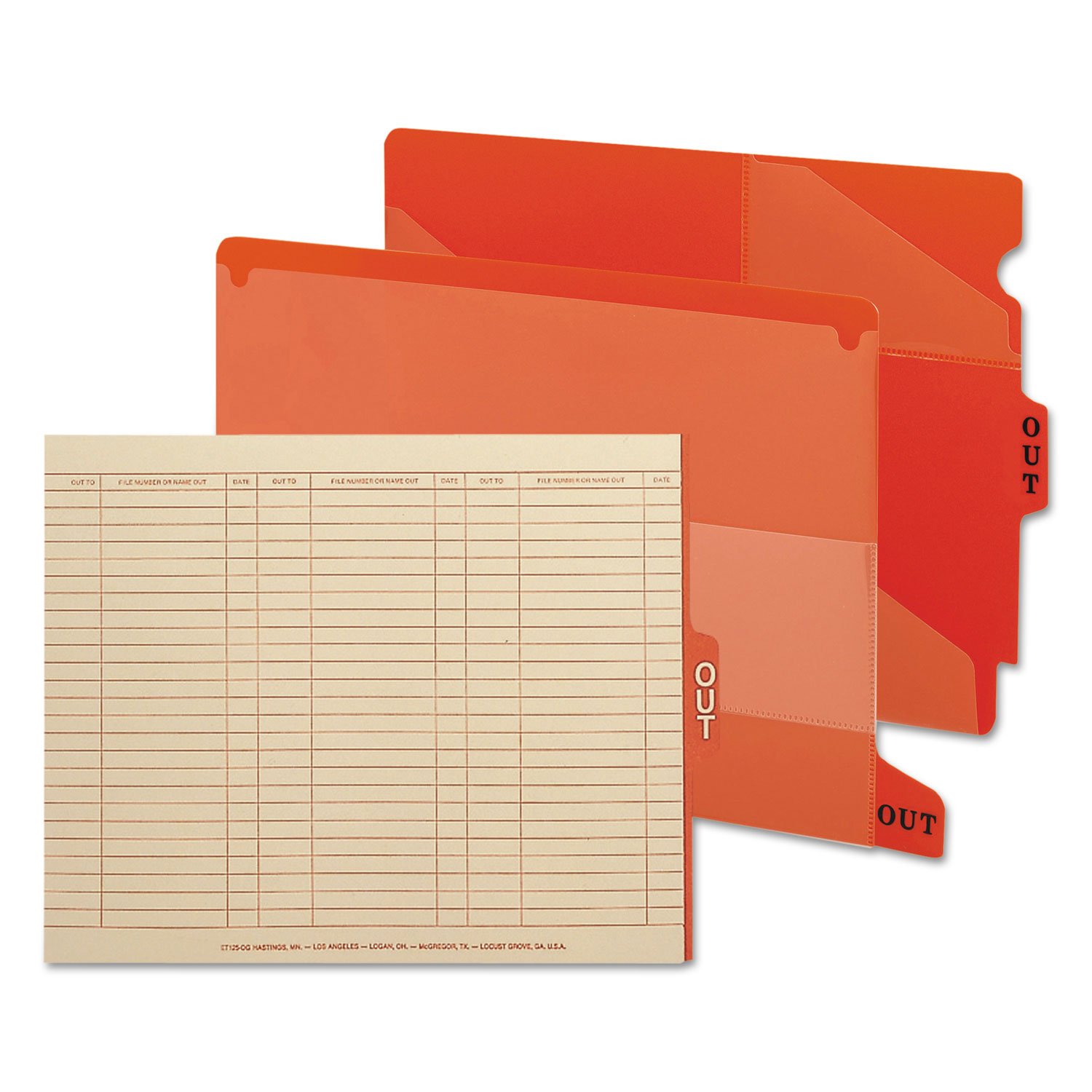 SMEAD 61910 Out Guides, 1/5 Tab, Manila, Letter, rosso (scatola da 100 pezzi)