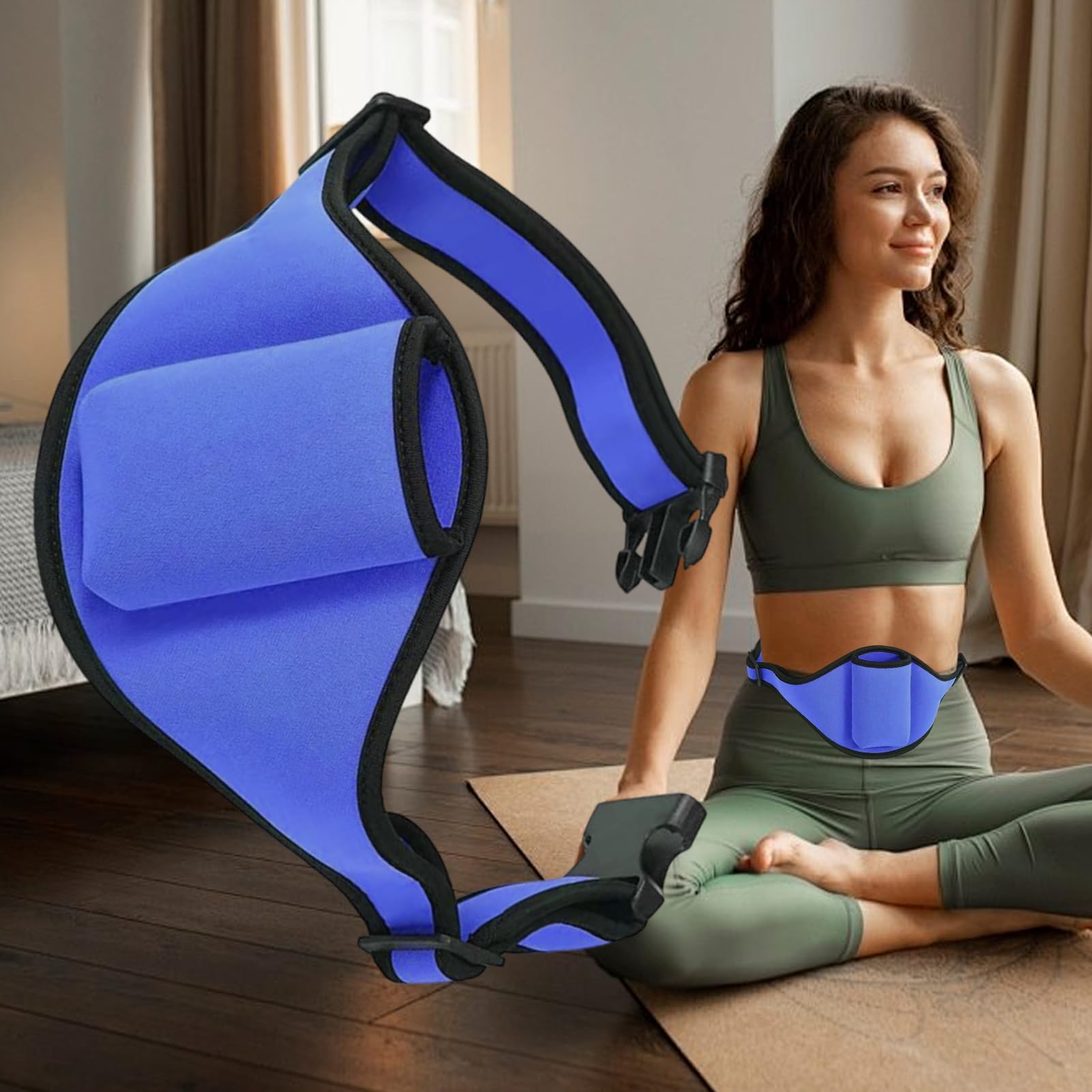 Pasek na mikrofon – torba do przechowywania mikrofonu fitness – solidny wielofunkcyjny pasek głośnikowy do tańca teatralnego, NIEBIESKI, Refer to description, Uniseks