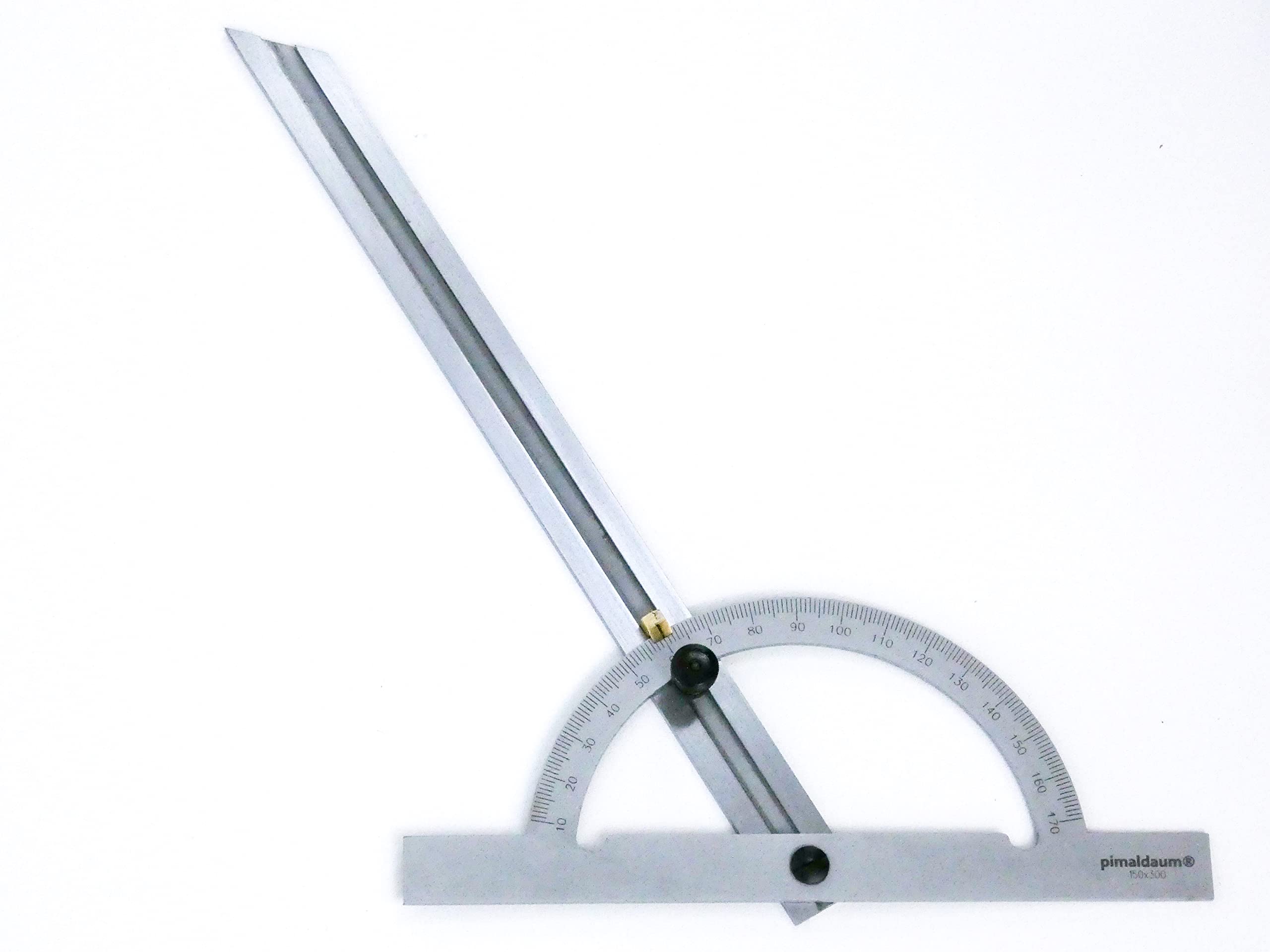 Rapporteur d'angle professionnel 10-170° avec règle métal 150 * 300 mm