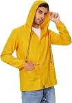 Men's Rain Jacket Waterproof and Lightweight Raincoat Outdoor for Hiking Jacket