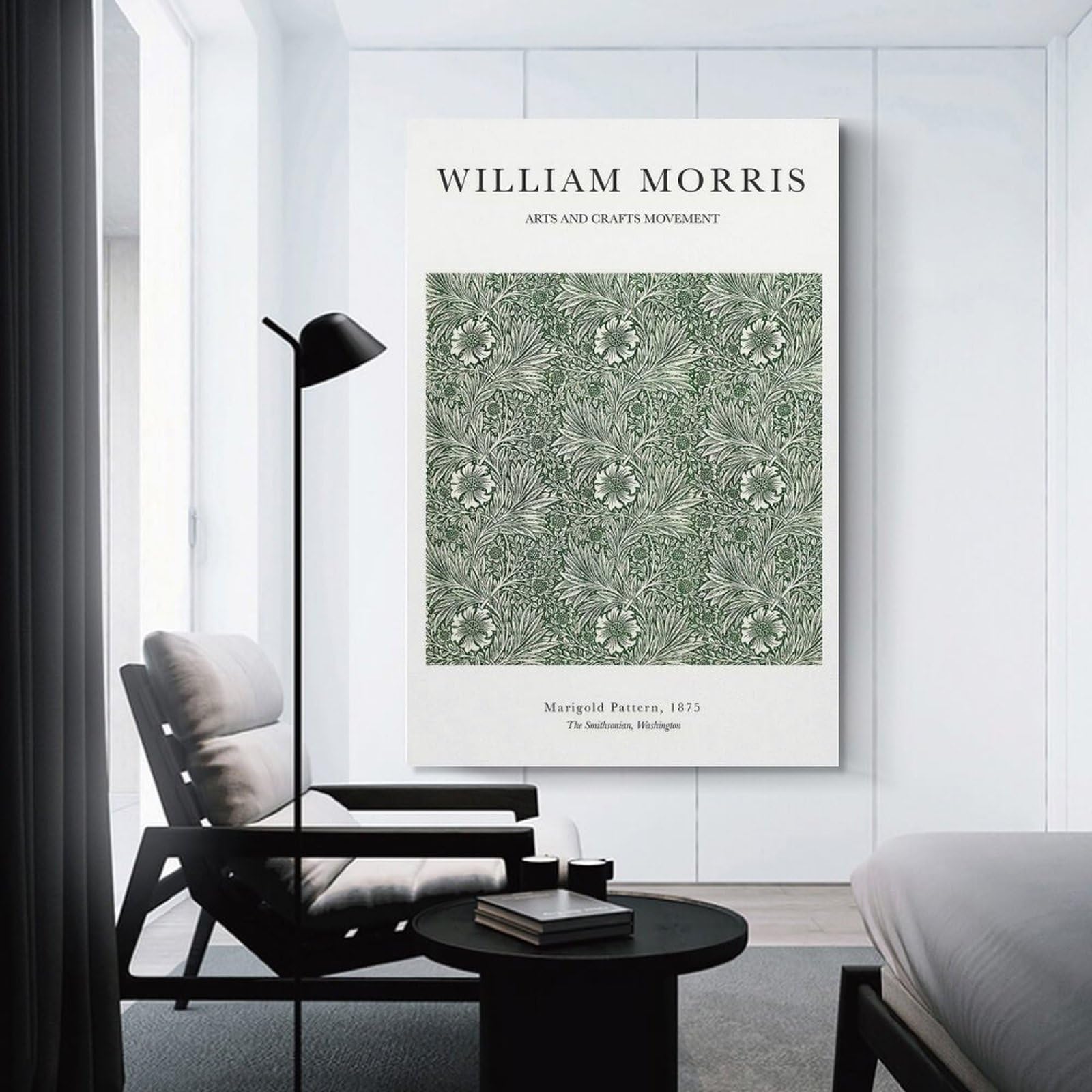 William Morris Marigold Wall Decor Canvas Print, 24x36inch(60x90cm), for Home Lounge, Bedroom Or Reading Nook, Decorative Artwork for Empty Walls