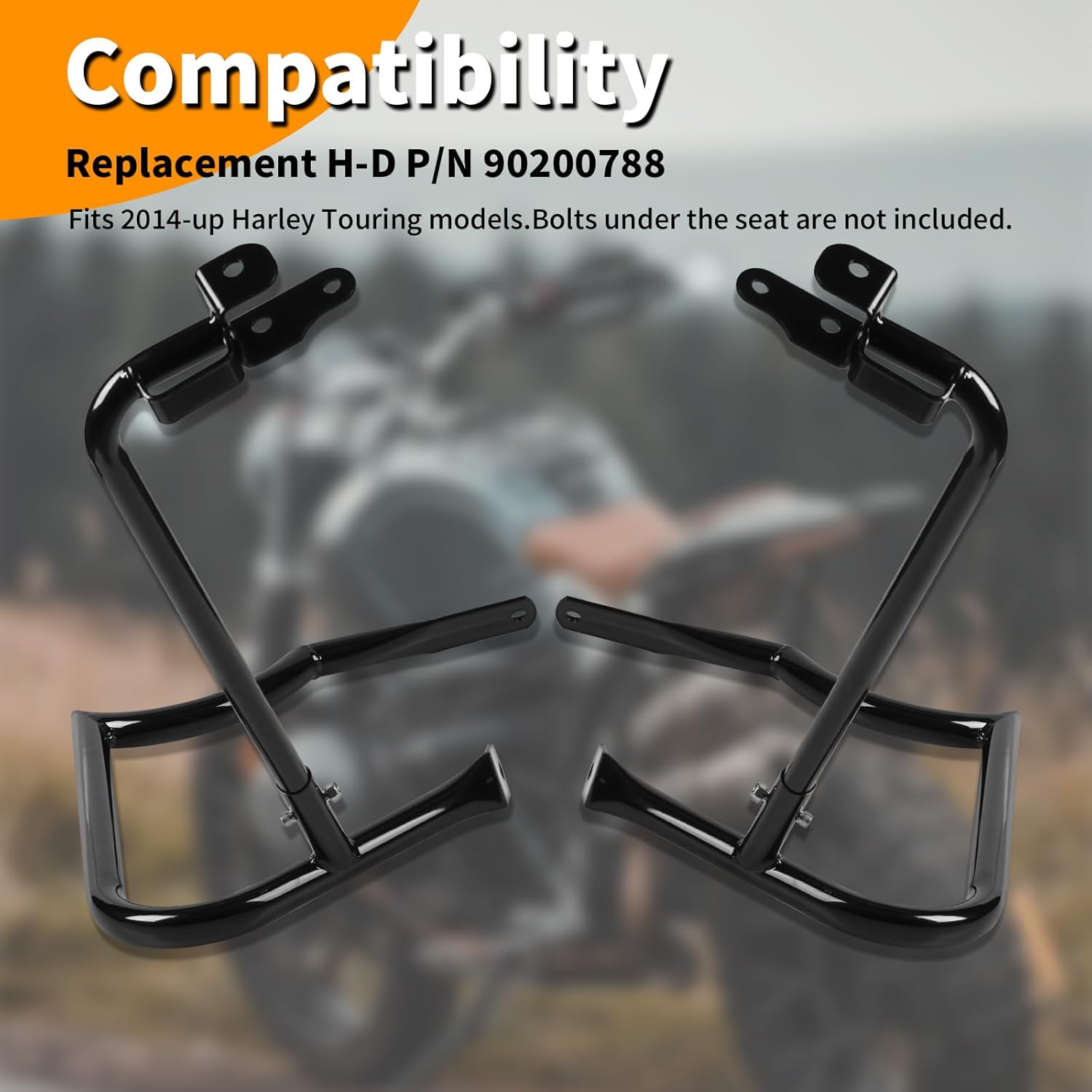 '14-'23 Saddlebags Guard Bracket Support Bar for Harley Touring/Road King/Street Glide/Road Glide/Electra Glide/Ultra Limited Models (2014-2023)