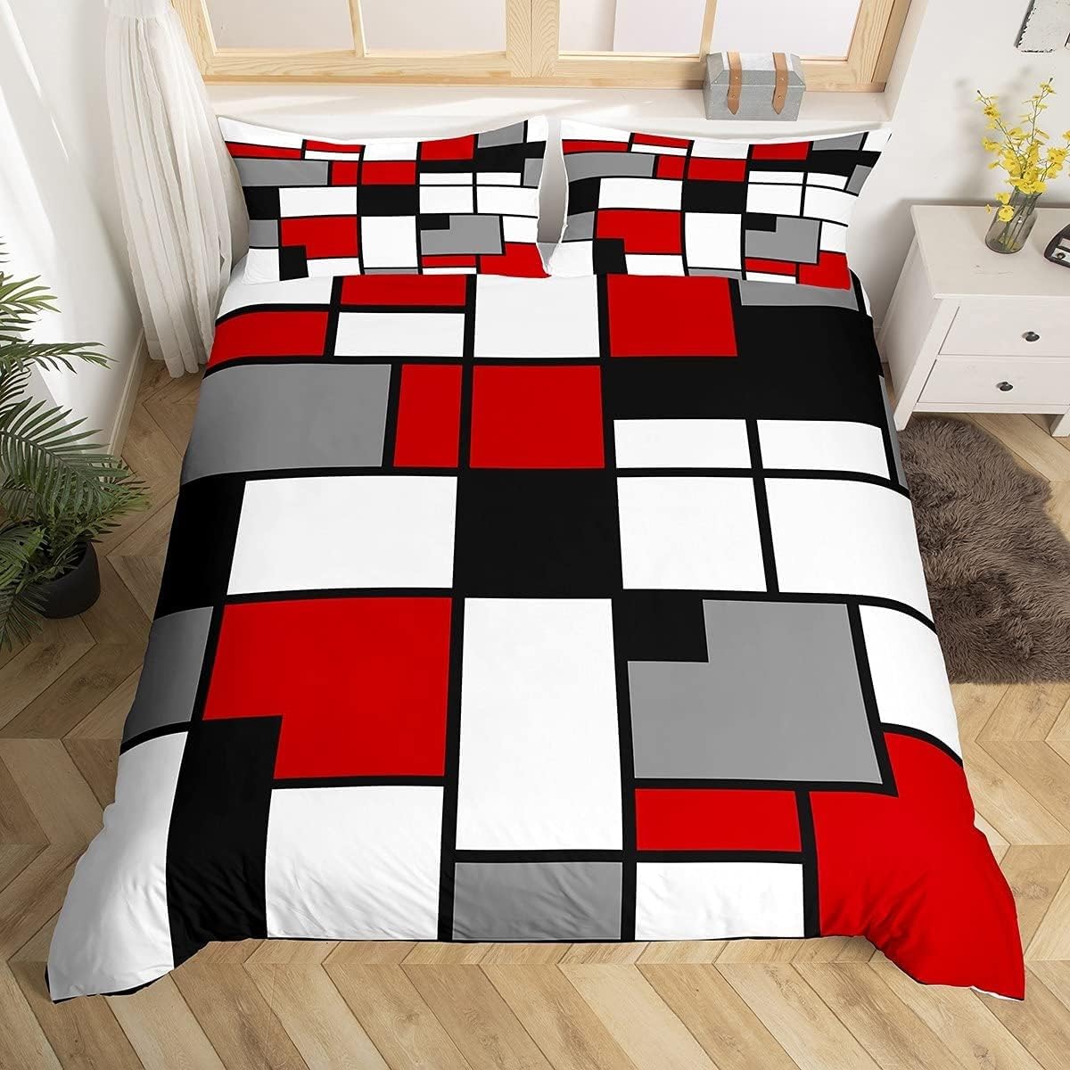 Housse de couette 240 x 260 avec fermeture éclair facile à enfiler