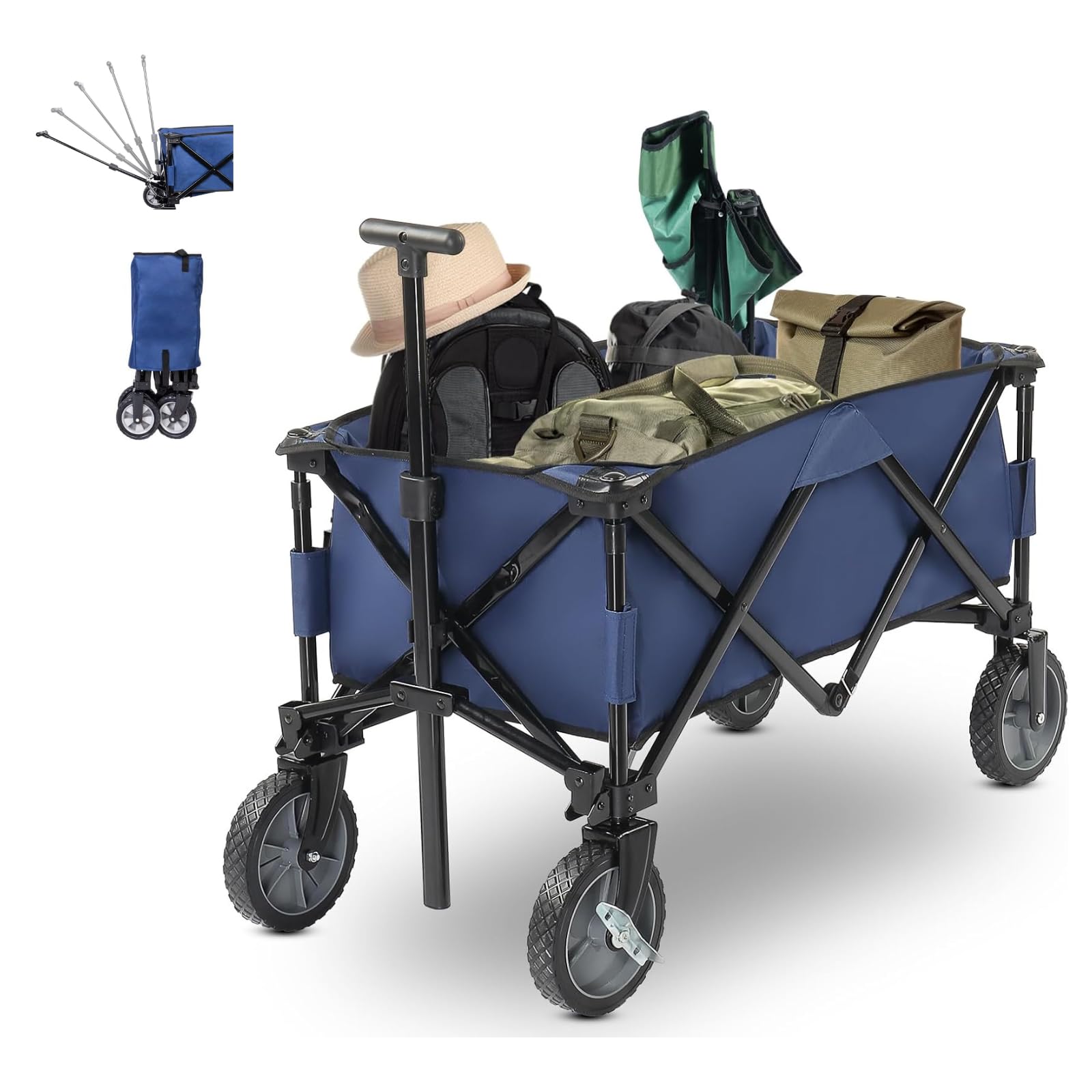 Chariot de transport tout terrain Outvita pliable pour jardin