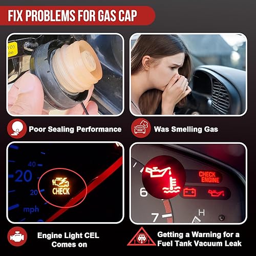 Miniatura 3 de Tapa de gasolina 17251-3JA0A 2 piezas para Nissan 2011-2020 Frontier 2012-2020 Versa 2014-2019 Versa Note 2013-2018 Altima 2013-2020 Pathfinder