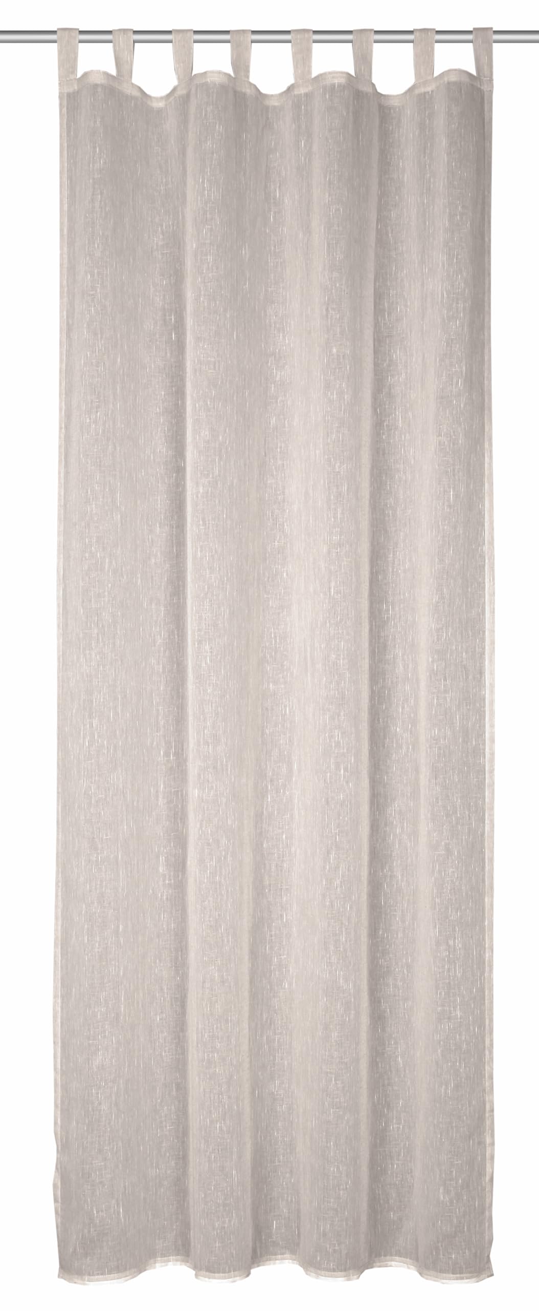 Rideau prêt à poser en lin uni beige 135x245 cm Sehlbach Oeko-Tex