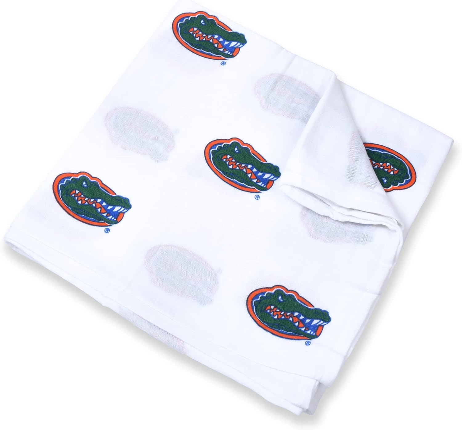 Three Little Anchors University of Florida Gators Muslin Swaddle Blanket – Officially Licensed Ultra-Soft 47” x 47” Cotton Muslin Baby Swaddle | Newborn Blanket | UF Infant Gift