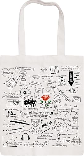 WZJHCL Bolsa de compras con seis reinas musicales, bolsa de compras para teatro de Broadway, bolsa musical de historia británica, regalo para