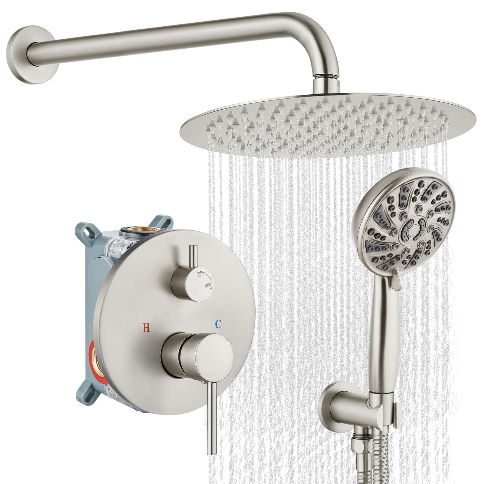 Système de douche gotonovo avec pommeau jet puissant pour salle de bain
