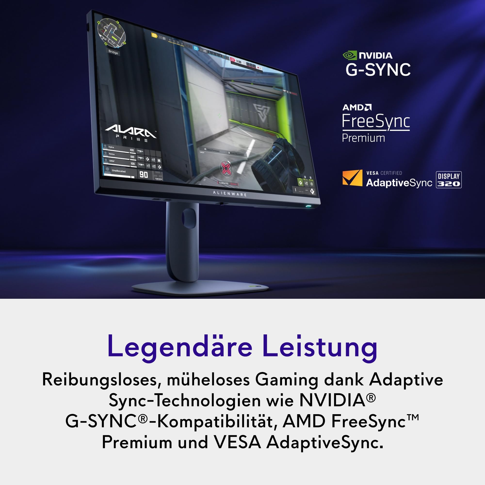 Alienware 25 Gaming Monitor - AW2525HM, Full HD (1920x1080), 320Hz, Fast IPS, 0.5ms, NVIDIA G-SYNC Kompatibel, AMD FreeSync Premium, DisplayPort, 2 HDMI, 3 USB, 3 Jahre Garantie