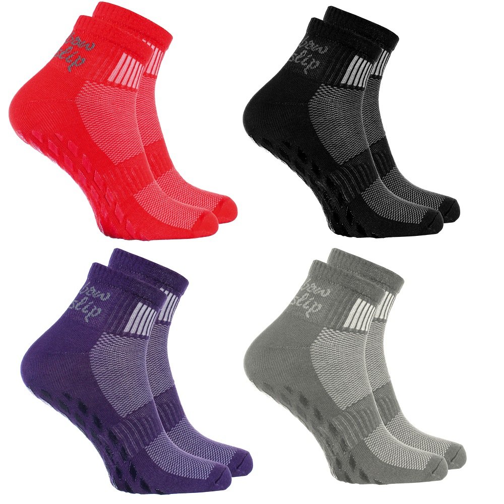 Rainbow SocksWomen Men Cotton Non Slip Grip ABS Sport Socks