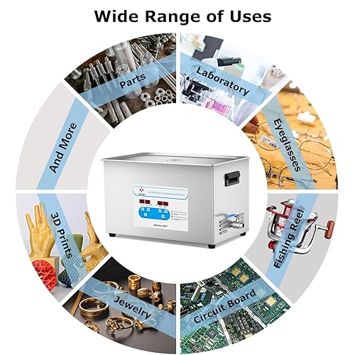 Miniatura 3 de Máquina de limpieza ultrasónica 30L 40kHz Limpiador de joyas digital calentado Máquina ultrasónica para piezas de carburador (cesta incluida)