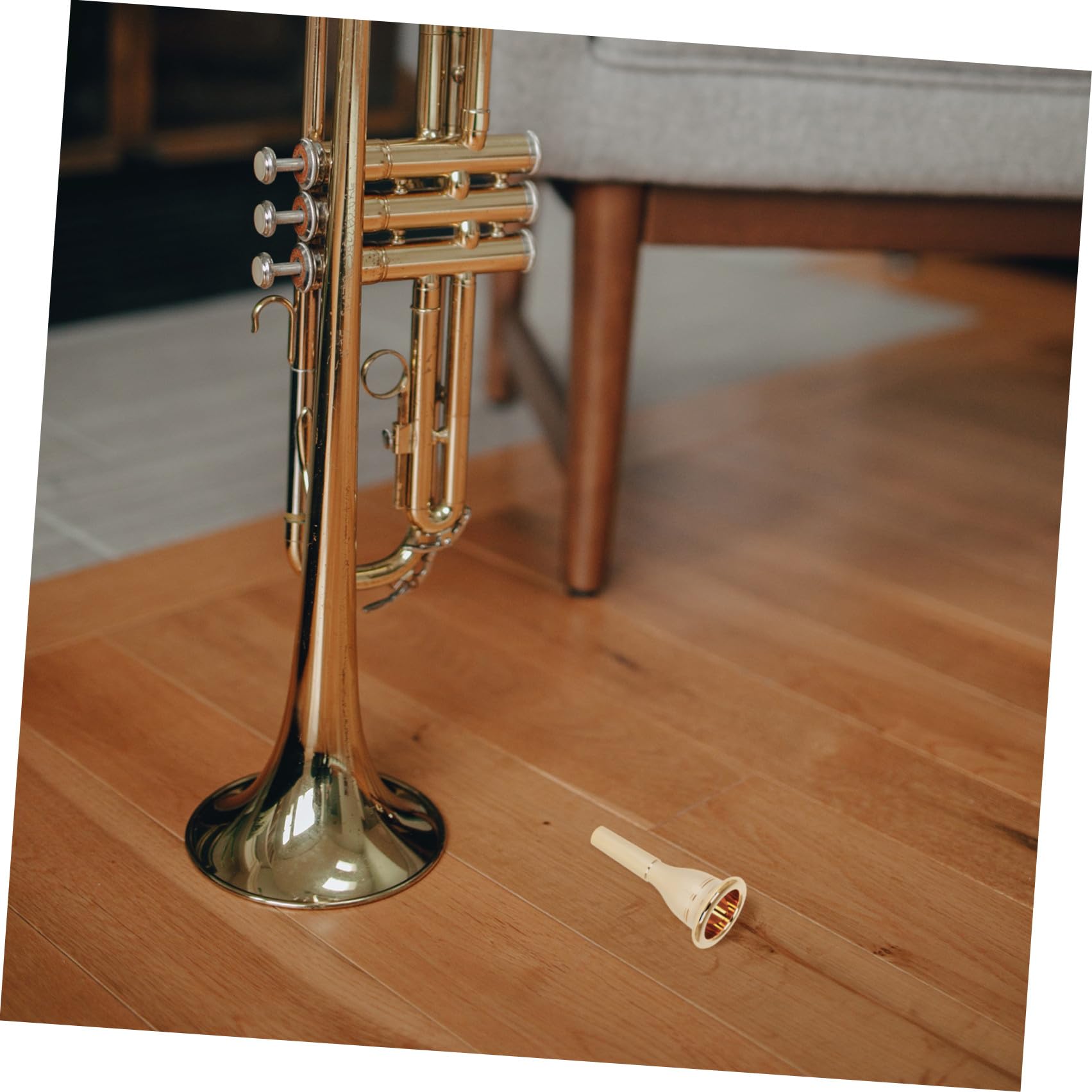 Vaguelly 1stück Hochwertiges Tuba Mundstück Aus Messing Robustes Zubehör Mit Glatter Oberfläche Und Guter Luftdichtheit Einfach Zu Spielen Starke Klangdurchdringung Tuba Accessory Für Lange