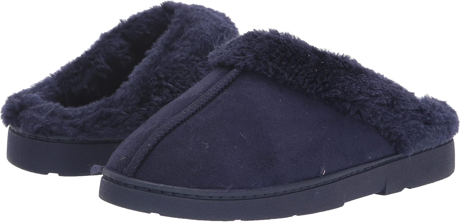 MUK LUKS Women's Polysuede Clog Slipper, Royal Blue, Small - Image 7